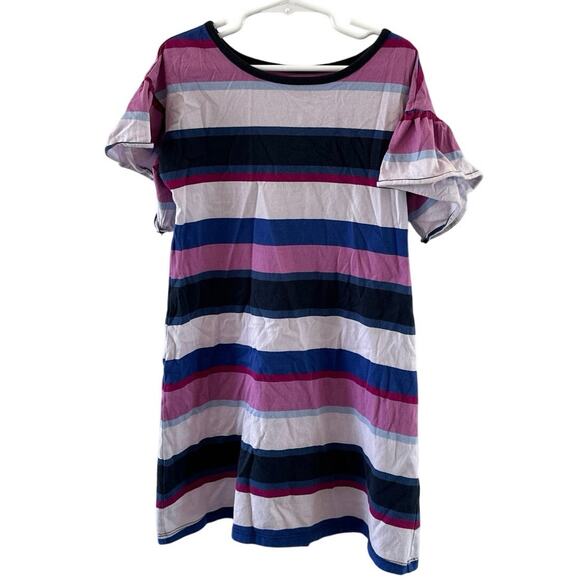 Tea Collection Celebration Knit Stripe Dress - Girls Size 7 - Picture 1 of 5